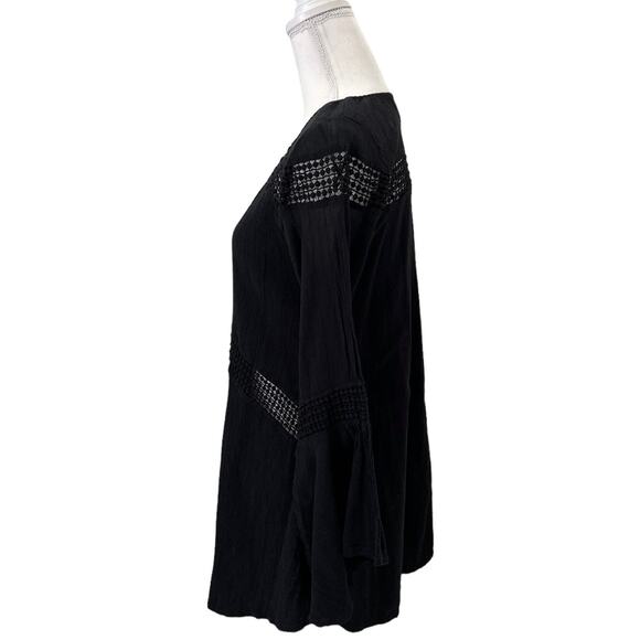 L*Space Bloomfield Swim Cover Up Tunic Cotton Dress Black Size Large Beach Pool - Picture 4 of 15